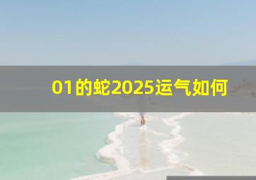 01的蛇2025运气如何