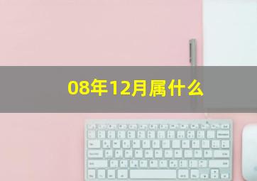 08年12月属什么