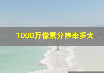 1000万像素分辨率多大