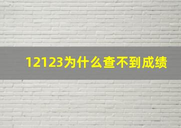 12123为什么查不到成绩