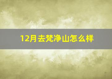 12月去梵净山怎么样