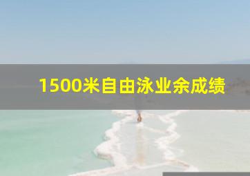 1500米自由泳业余成绩