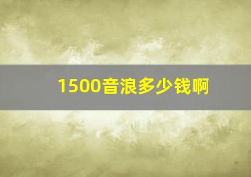 1500音浪多少钱啊