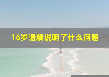 16岁遗精说明了什么问题