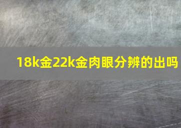 18k金22k金肉眼分辨的出吗