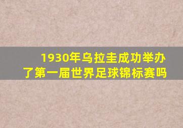 1930年乌拉圭成功举办了第一届世界足球锦标赛吗