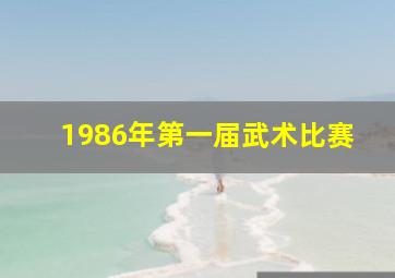 1986年第一届武术比赛