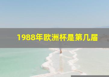 1988年欧洲杯是第几届