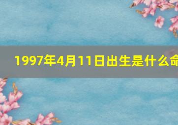 1997年4月11日出生是什么命