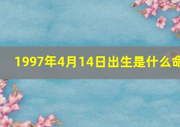 1997年4月14日出生是什么命