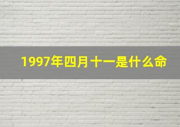 1997年四月十一是什么命