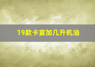 19款卡宴加几升机油