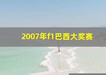 2007年f1巴西大奖赛