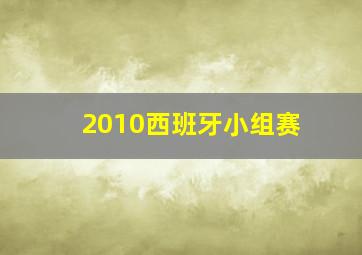 2010西班牙小组赛