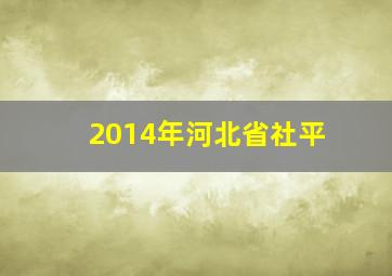 2014年河北省社平