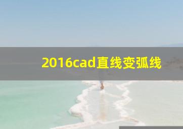 2016cad直线变弧线