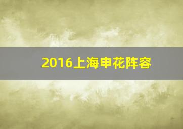 2016上海申花阵容