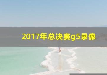 2017年总决赛g5录像