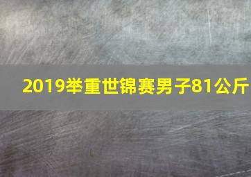 2019举重世锦赛男子81公斤