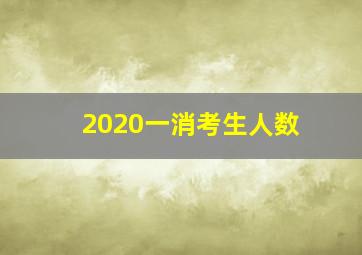 2020一消考生人数