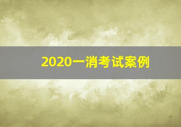 2020一消考试案例