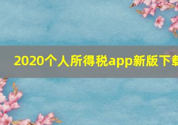 2020个人所得税app新版下载