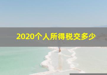 2020个人所得税交多少