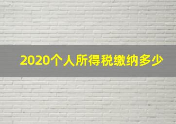 2020个人所得税缴纳多少