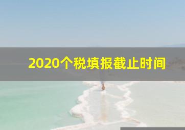 2020个税填报截止时间