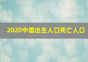 2020中国出生人口死亡人口