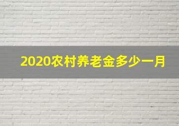 2020农村养老金多少一月