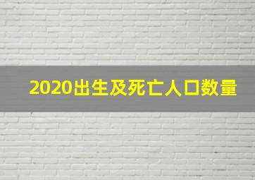 2020出生及死亡人口数量