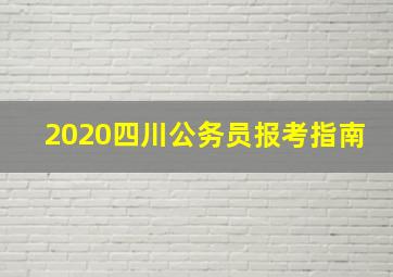 2020四川公务员报考指南