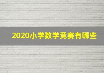 2020小学数学竞赛有哪些