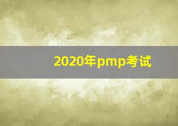 2020年pmp考试