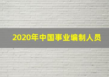 2020年中国事业编制人员