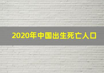 2020年中国出生死亡人口