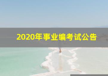 2020年事业编考试公告