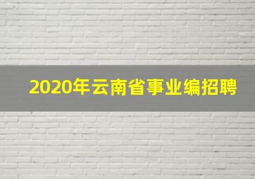 2020年云南省事业编招聘