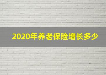 2020年养老保险增长多少