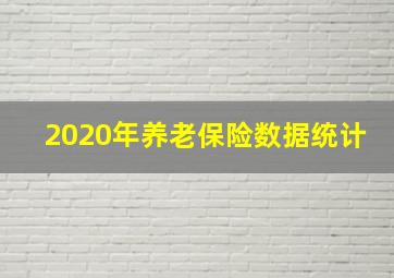 2020年养老保险数据统计