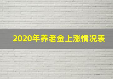 2020年养老金上涨情况表