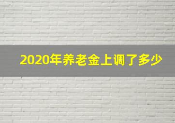 2020年养老金上调了多少