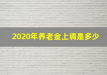 2020年养老金上调是多少