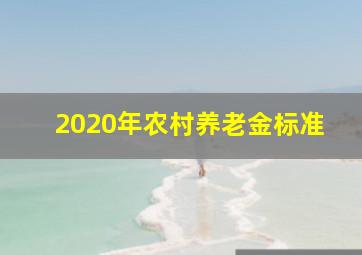 2020年农村养老金标准