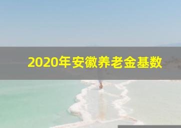 2020年安徽养老金基数