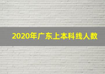 2020年广东上本科线人数