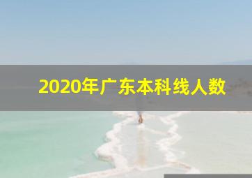 2020年广东本科线人数