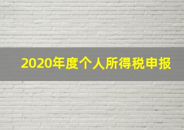 2020年度个人所得税申报