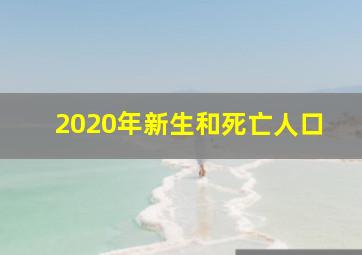 2020年新生和死亡人口